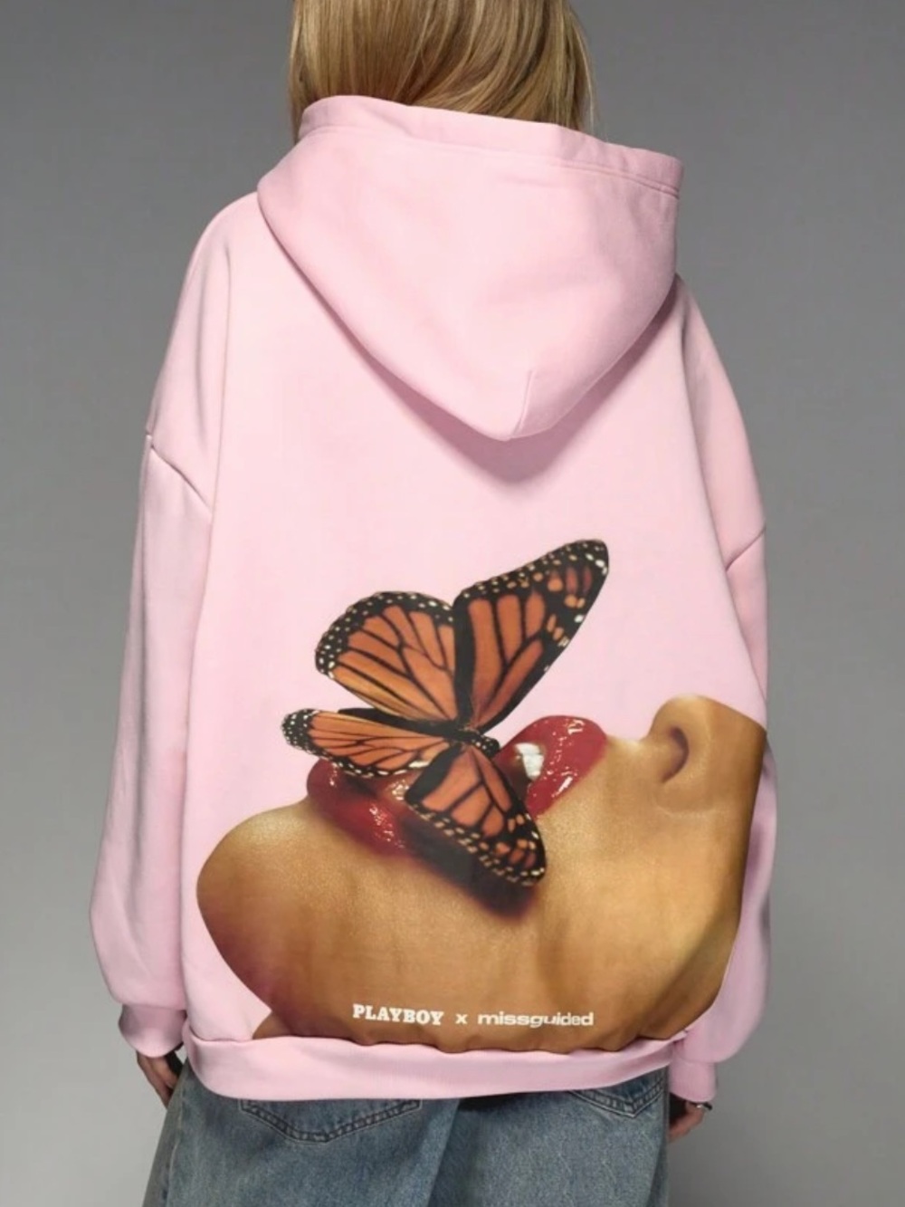 Missguided Playboy x Missguided Butterfly Print Hoodie